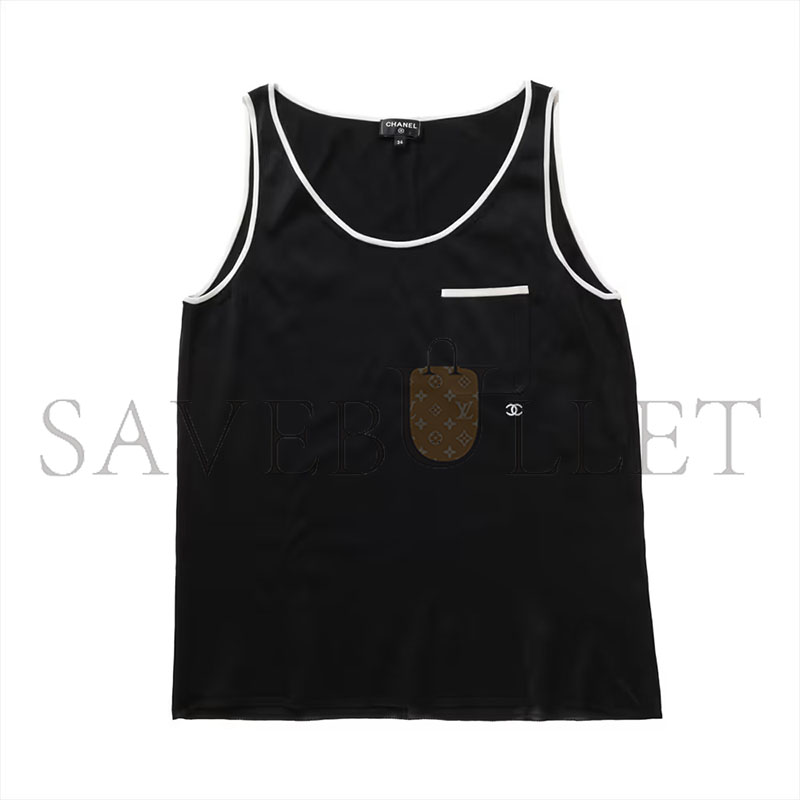 CHANEL COCO MARK 26SS SILK TANK TOP WOMEN'S P81449